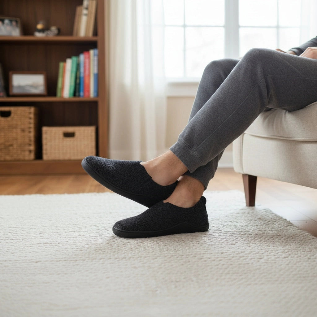 Moledo Barefoot Pantufas Homem Preto