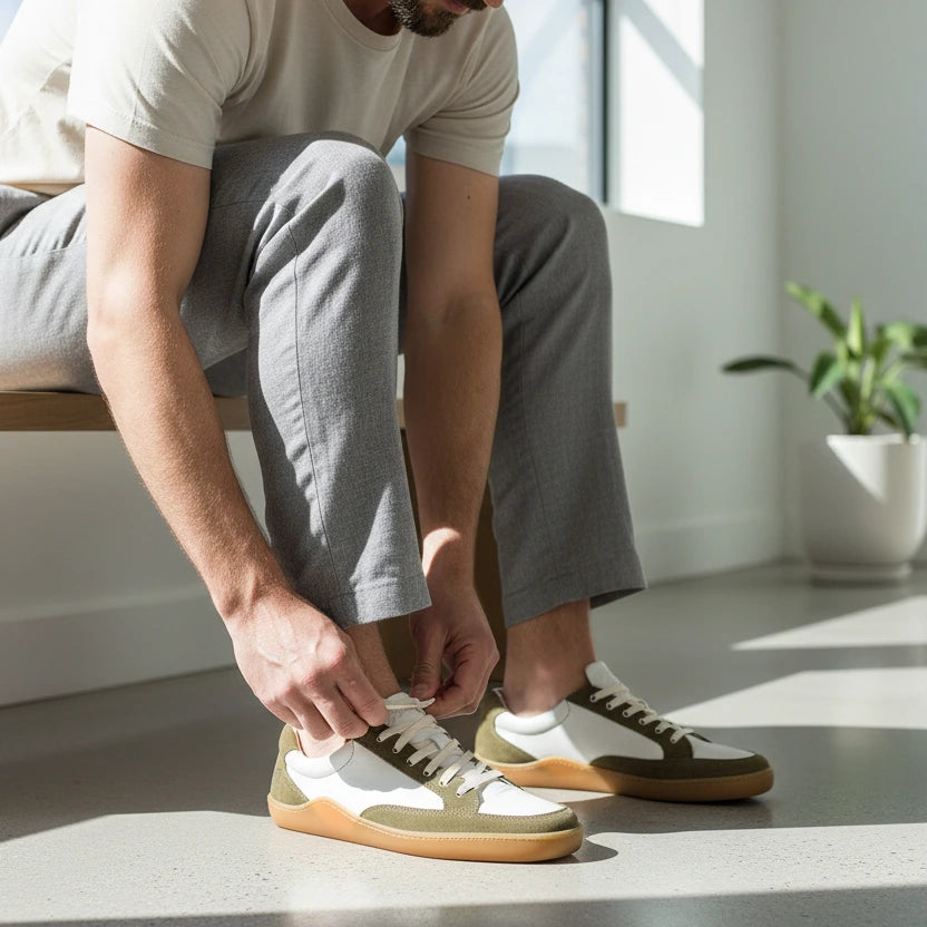Geres Barefoot Sapatilhas Homem Branco-Verde