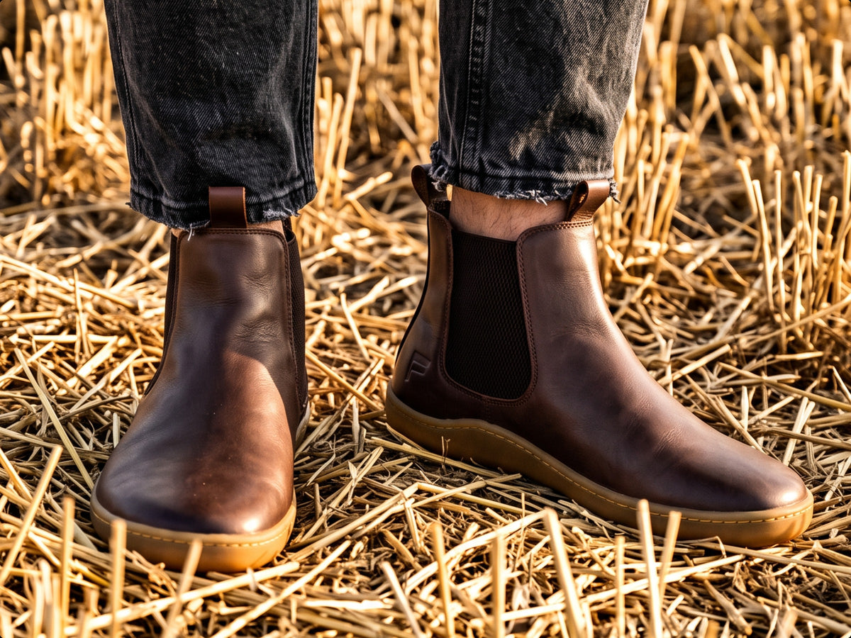 Botas barefoot Bareo, biqueira larga e drop mínimo